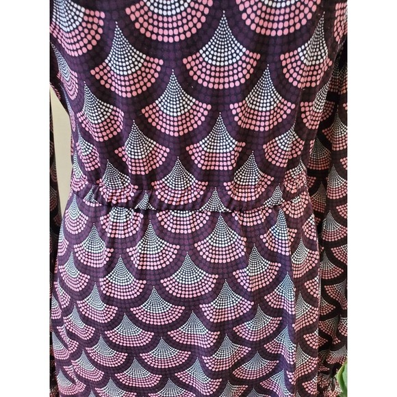 Michael Kors Women Multicolor Balloon Sleeve Round Neck Knee Length Dress Size M - Picture 4 of 13